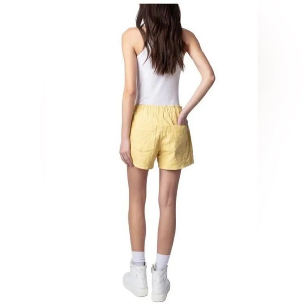 ZADIG & VOLTAIRE Pax crinkled leather shorts NWT. 38 - Picture 3 of 10